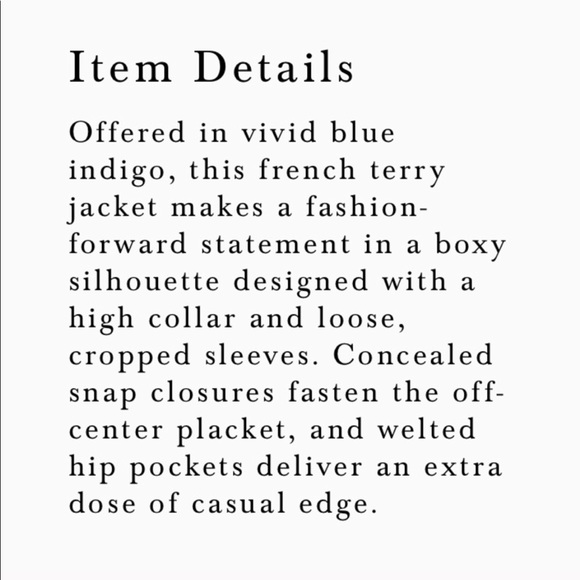 Ag adriano goldschmied dode indigo terry jacket - Picture 11 of 11